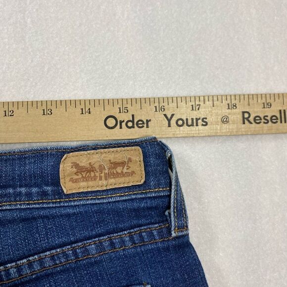 Levi's 505 Straight Leg Stretch Denim Jeans Women's Size W31 x L30 Medium Wash - Picture 9 of 11